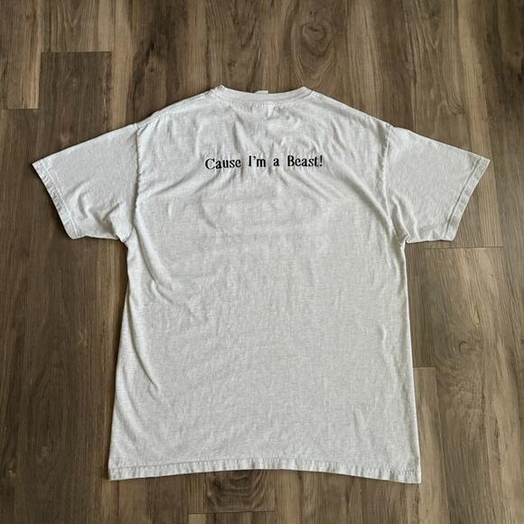 Vintage Quote T-Shirt Funny Size L Gray Hope You Like Animals Gray WORN - Picture 3 of 9